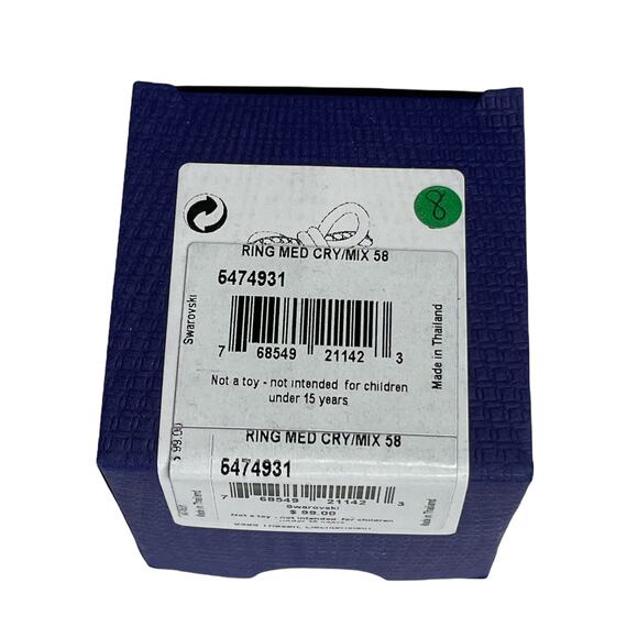 Swarovski Lifelong Bow ring Bow, White, Mixed metal finish Size Eur 58 / 8 USA - Picture 7 of 7